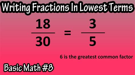Reducing Fractions to Their Lowest Terms